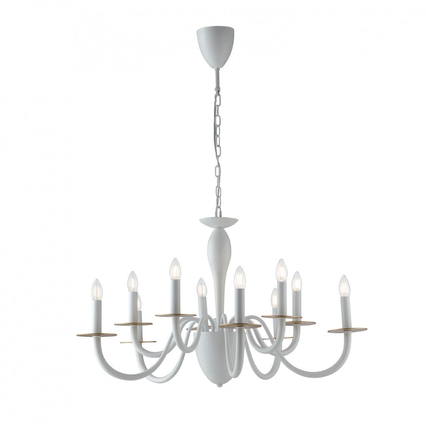 Candelabru modern design contemporan Ø92cm Armstrong alb, Candelabre clasice / Lustre si Pendule⭐ modele elegante de lux pentru iluminat living, dormitor, bucatarie.✅DeSiGn decorativ unic!❤️Promotii❗ Lustre clasice ➽ www.evalight.ro. Alege oferte la colectii NOI de corpuri de iluminat pt interior în stil clasic, industrial, retro sau vintage, lampi suspendate deosebite de tip suspensii, decorate cu margele cu cristal, abajur textil, de sticla, becuri normale tip lumanare cu filament sau LED, ieftine de calitate la cel mai bun pret. a