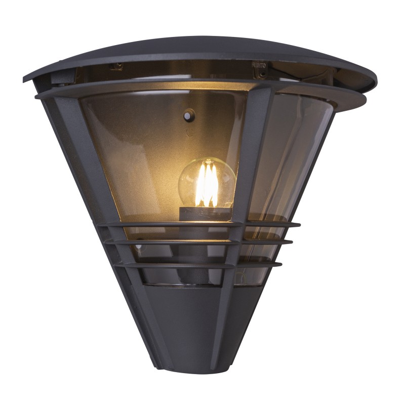 Aplica de exterior cu protectie IP44 SALLA antracit 32093A GL, Aplice de exterior clasice, rustice, traditionale⭐ lampi de perete pentru iluminat exterior terasa casa.✅Design decorativ unic!❤️Promotii online❗ ➽www.evalight.ro. Alege oferte la corpuri de iluminat exterior rezistente la apa tip felinar din metal antichizat, abajur din sticla cu decor ornamental, bec LED si lumina ambientala, ieftine si de lux, calitate deosebita la cel mai bun pret. a