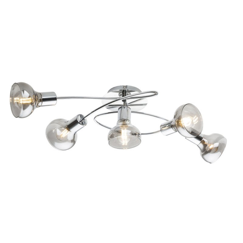 Lustra moderna aplicata LOTHAR 5L 54921-5 GL, Candelabre si Lustre moderne elegante⭐ modele clasice de lux pentru living, bucatarie si dormitor.✅ DeSiGn actual Top 2020!❤️Promotii lampi❗ ➽ www.evalight.ro. Oferte corpuri de iluminat suspendate pt camere de interior (înalte), suspensii (lungi) de tip lustre si candelabre, pendule decorative stil modern, clasic, rustic, baroc, scandinav, retro sau vintage, aplicate pe perete sau de tavan, cu cristale, abajur din material textil, lemn, metal, sticla, bec Edison sau LED, ieftine de calitate deosebita la cel mai bun pret. a