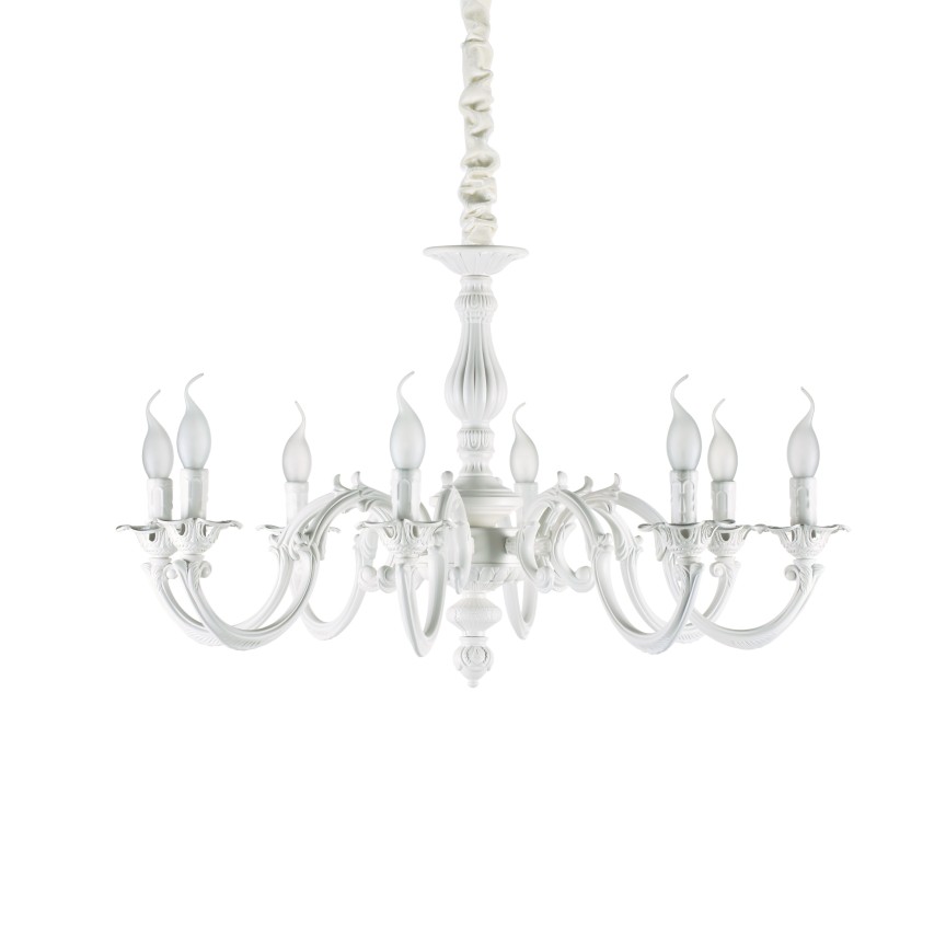 Candelabru elegant design clasic JUSTINE SP8 alb 197524, Lustre rustice, lemn⭐ modele de candelabre pentru iluminat interior.✅Design decorativ în stil rustic!❤️Promotii lampi❗ ➽www.evalight.ro. Alege corpuri de iluminat rustice de tip lustra din lemn sau fier forjat, lustre suspendate si pendule pt baie, bucatarie, living, dormitor, foisoare si terase casa, ieftine si de lux, calitate la cel mai bun pret. a