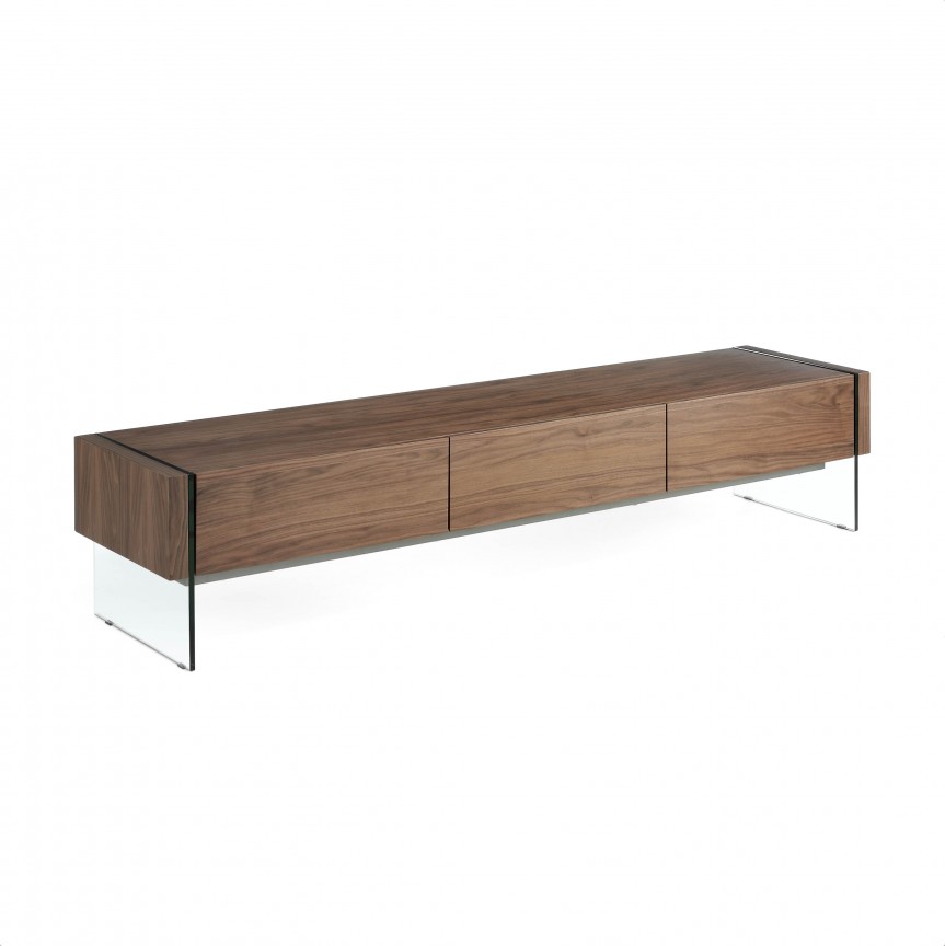 Comoda TV eleganta design deosebit Aurore AC-CP1803-TV-NOGAL, Dulapuri / Comode moderne⭐ modele elegante de lux mobila cu sertare, usi si rafturi pentru living, dormitor si hol.❤️Promotii dulapuri si comode TV❗ Alege comode lungi masute tip comode TV din lemn, metal, sticla, albe lucioase, cu picioare inalte metalice, oglinda: clasice in stil baroc, scandinave, minimalist, vintage retro, industrial, calitate deosebita la cel mai bun pret. a