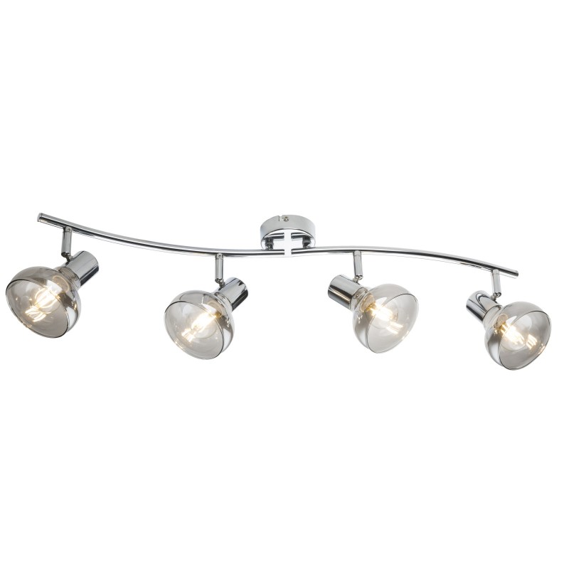 Lustra cu 4 spoturi LOTHAR 54921-4 GL , Plafoniere cu 4 spoturi, LED⭐ modele moderne corpuri de iluminat tip spoturi aplicate pe tavan sau perete.✅Design decorativ unic!❤️Promotii lampi❗ ➽ www.evalight.ro. Alege oferte lustre de iluminat interior tip plafoniere si aplice cu 4 spoturi pe bara cu lumina LED si directie reglabila pentru living, dormitor, bucatarie, baie, hol, camera copii, calitate de lux la cel mai bun pret. a