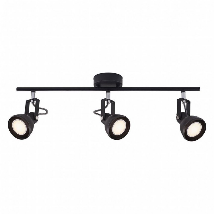 Lustra cu 3 spoturi directionabile Aslak, negru 45740103 NL, Plafoniere cu spoturi, LED⭐ modele moderne corpuri de iluminat tip spoturi aplicate pe tavan sau perete.✅Design decorativ 2022!❤️Promotii lampi❗ ➽ www.evalight.ro. Alege lustre de iluminat interior tip plafoniere si aplice cu 3 spoturi pe bara cu lumina LED si directie reglabila pentru living, dormitor, bucatarie, baie, hol, camera copii, calitate de lux la cel mai bun pret. a