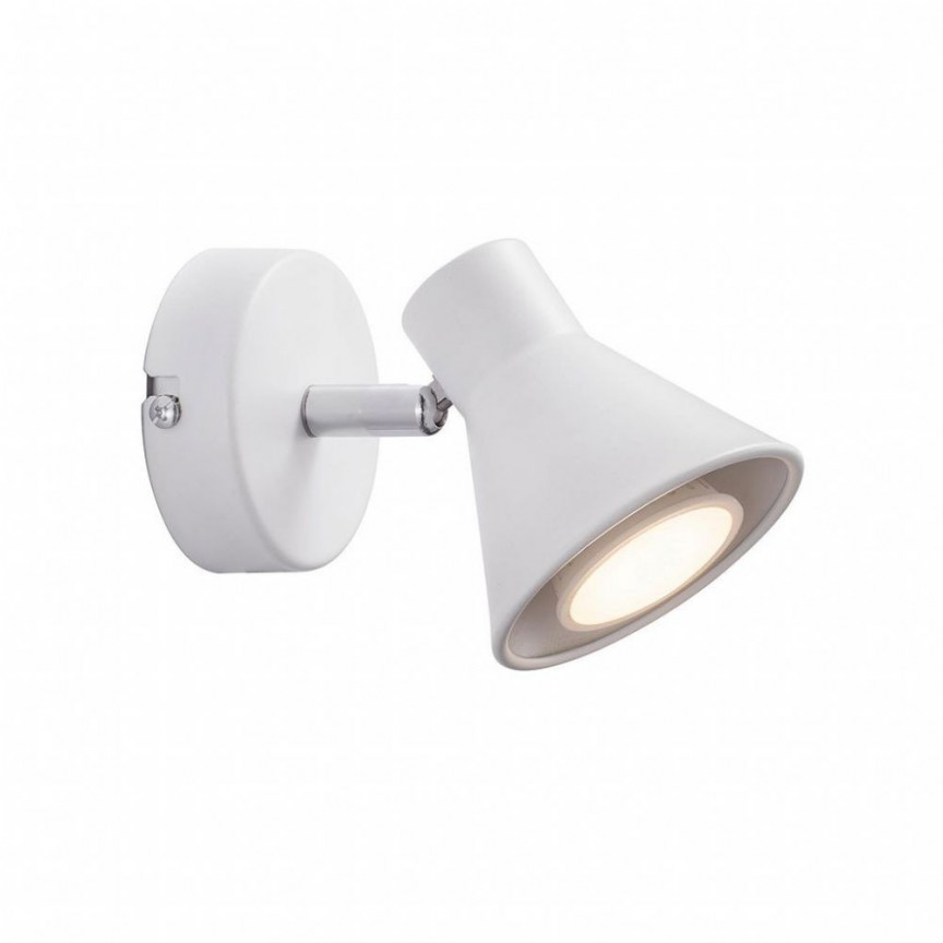 Aplica, Spot directionabil Eik, alb 45761001 NL, Aplice aplicate perete sau tavan cu spot, LED⭐ modele moderne corpuri de iluminat tip spot-uri pe bara.✅Design decorativ unic!❤️Promotii lampi❗ ➽ www.evalight.ro. Alege aplice de iluminat interior, lustre si plafoniere cu 1 spot cu lumina LED si directie reglabila, spot orientabil cu intrerupator, simple si ieftine de calitate la cel mai bun pret. a