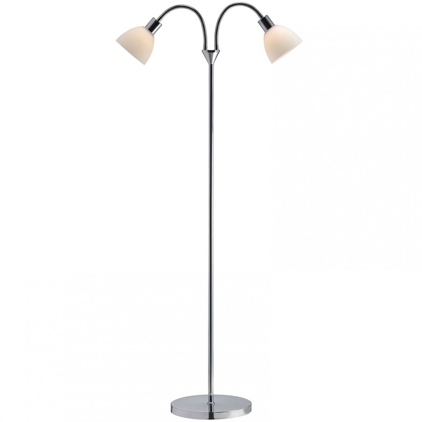 Lampadar modern cu 2 brate flexibile Ray crom/alb 63224033 NL, Candelabre si Lustre moderne elegante⭐ modele clasice de lux pentru living, bucatarie si dormitor.✅ DeSiGn actual Top 2020!❤️Promotii lampi❗ ➽ www.evalight.ro. Oferte corpuri de iluminat suspendate pt camere de interior (înalte), suspensii (lungi) de tip lustre si candelabre, pendule decorative stil modern, clasic, rustic, baroc, scandinav, retro sau vintage, aplicate pe perete sau de tavan, cu cristale, abajur din material textil, lemn, metal, sticla, bec Edison sau LED, ieftine de calitate deosebita la cel mai bun pret. a