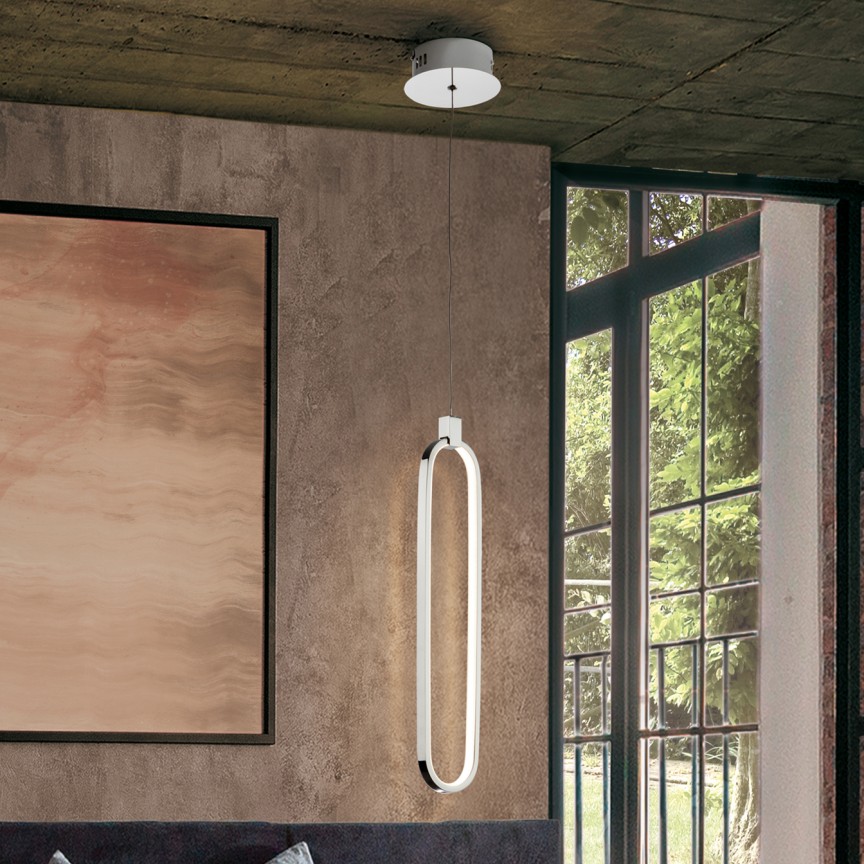 Pendul LED design ultra-modern Colette. crom SV-787147, Cele mai vandute Corpuri de iluminat, lustre, aplice, veioze, lampadare, plafoniere. Mobilier si decoratiuni, oglinzi, scaune, fotolii. Oferte speciale iluminat interior si exterior. Livram in toata tara.  a