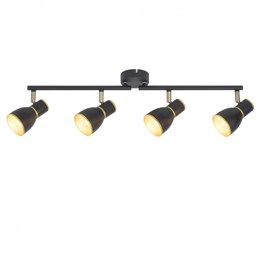 Plafoniera cu 4 spoturi directionabile Mackenzie 5608 RX, Plafoniere cu 4 spoturi, LED⭐ modele moderne corpuri de iluminat tip spoturi aplicate pe tavan sau perete.✅Design decorativ unic!❤️Promotii lampi❗ ➽ www.evalight.ro. Alege oferte lustre de iluminat interior tip plafoniere si aplice cu 4 spoturi pe bara cu lumina LED si directie reglabila pentru living, dormitor, bucatarie, baie, hol, camera copii, calitate de lux la cel mai bun pret. a