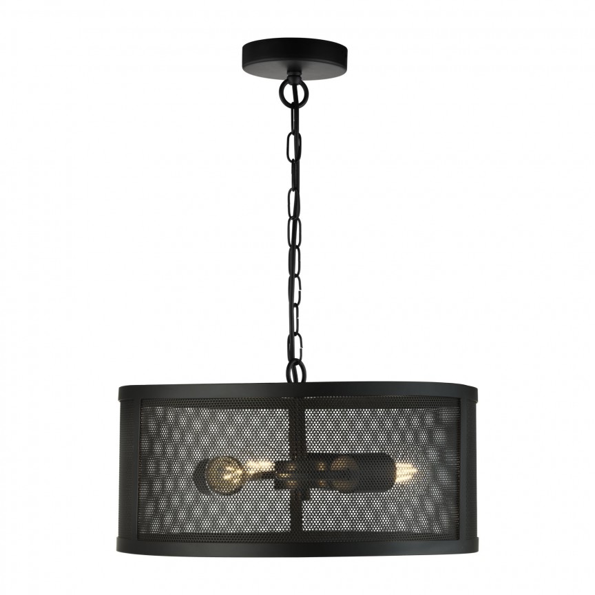 Lustra / Pendul design industrial Fishnet negru 12483-3BK SRT, Candelabre Vintage, Retro⭐ modele lustre decorative moderne pentru iluminat bucatarie, dormitor si living.✅Design elegant unic!❤️Promotii lampi❗ ➽ www.evalight.ro. Oferte la corpuri de iluminat suspendate de tip suspensii pentru camere interior, decorate in stil antichizat industrial, retro sau vintage, abajur material textil, lemn, metal, sticla, bec tip lumanare Edison sau LED, ieftine si de lux, calitate deosebita la cel mai bun pret. a