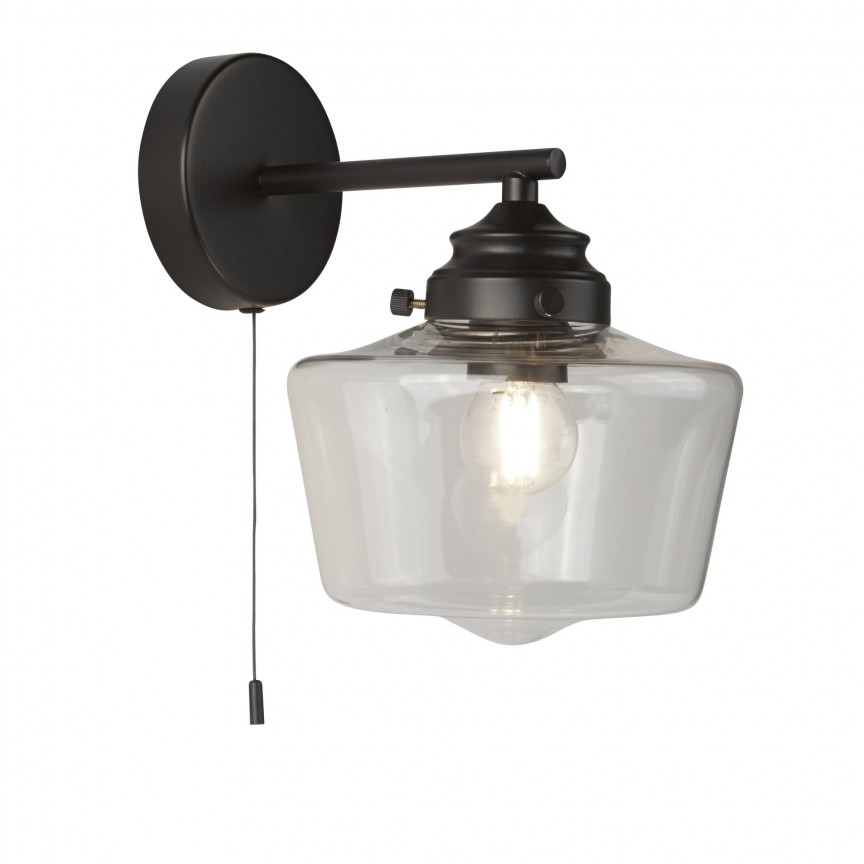 Aplica de perete design clasic School House negru 8708-1BK SRT, Aplice de perete clasice⭐ modele elegante pentru dormitor, living, hol, bucatarie.✅DeSiGn decorativ de lux unic!❤️Promotii lampi❗ ➽ www.evalight.ro. Alege oferte la corpuri de iluminat interior stil clasic pt perete si tavan, decor cristal, bec LED sau vintage, ieftine de calitate deosebita la cel mai bun pret. a