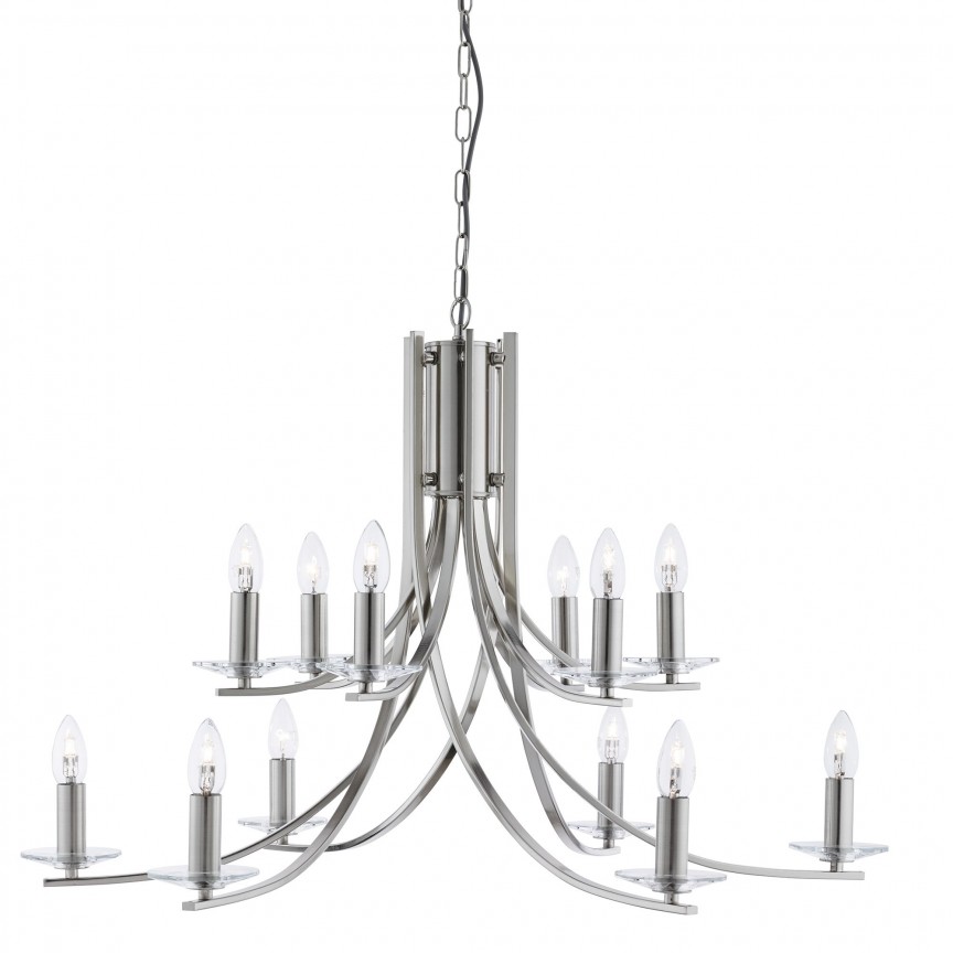 Lustra moderna casa scarii design argintiu Ascona 12L 41612-12SS SRT, Lustre si corpuri de iluminat pentru casa scarii⭐ candelabre mari elegante de lux, decorate cu cristale, stil modern.✅DeSiGn decorativ unic❗ ➽www.evalight.ro. Alege corpuri de iluminat interior suspendate de tip suspensii, modele potrivite pt HoReCa (hotel, receptie restaurant, pensiune, bar), spatii comerciale sau case spatioase cu tavan înalt, calitate deosebita la cel mai bun pret. a