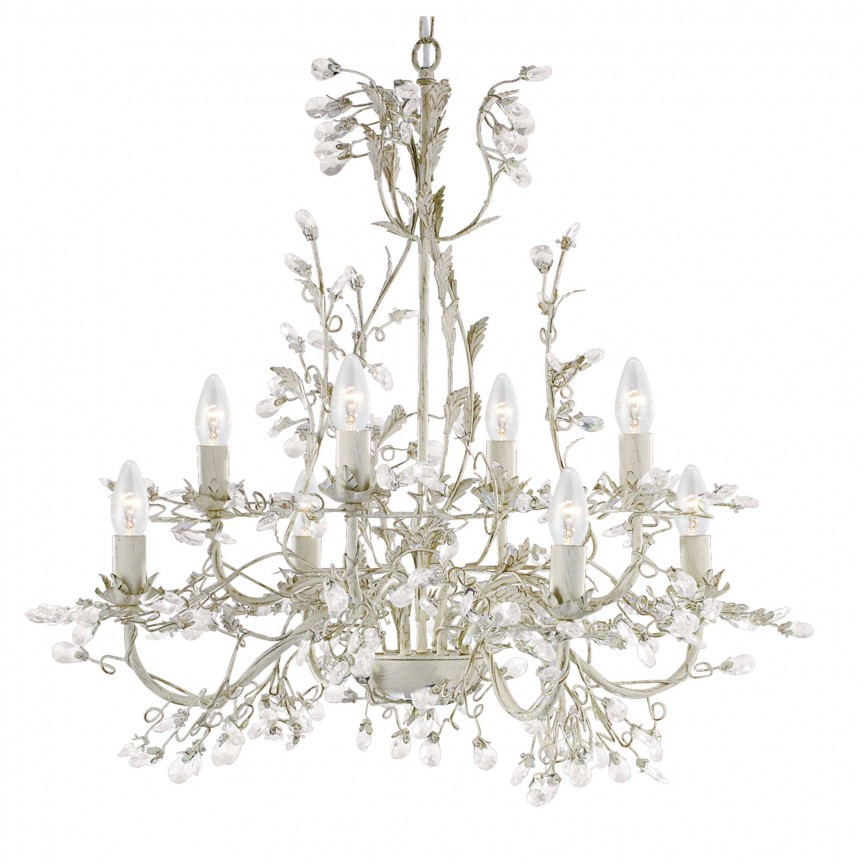 Lustra decorativa stil clasic Almandite 8L crem auriu 2498-8CR SRT, Candelabre clasice / Lustre si Pendule⭐ modele elegante de lux pentru iluminat living, dormitor, bucatarie.✅DeSiGn decorativ unic!❤️Promotii❗ Lustre clasice ➽ www.evalight.ro. Alege oferte la colectii NOI de corpuri de iluminat pt interior în stil clasic, industrial, retro sau vintage, lampi suspendate deosebite de tip suspensii, decorate cu margele cu cristal, abajur textil, de sticla, becuri normale tip lumanare cu filament sau LED, ieftine de calitate la cel mai bun pret. a