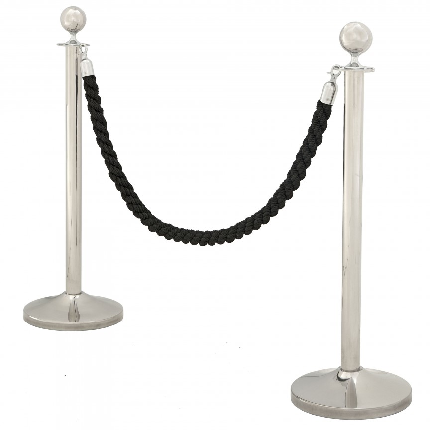 Set de 2 stalpi de control vizitatori, Stanchion Post LUX Chandor, argintiu 106517 HZ, Mobilier decorativ, modern⭐ decoratiuni interioare de lux cu design Vintage & Retro pentru living si dormitor.❤️Promotii mobila clasica, scandinava, nordica, minimalista, rustica❗ ➽ www.evalight.ro.  a