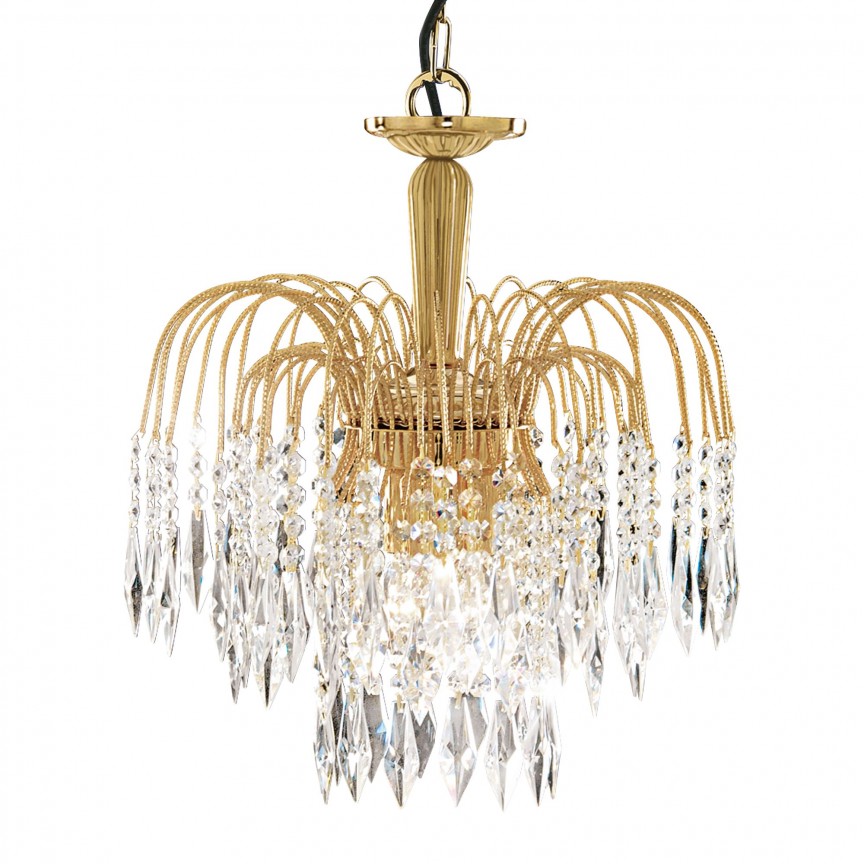 Lustra cristal suspendata design elegant Waterfall gold 3L 5173-3 SRT, Candelabre clasice / Lustre si Pendule⭐ modele elegante de lux pentru iluminat living, dormitor, bucatarie.✅DeSiGn decorativ unic!❤️Promotii❗ Lustre clasice ➽ www.evalight.ro. Alege oferte la colectii NOI de corpuri de iluminat pt interior în stil clasic, industrial, retro sau vintage, lampi suspendate deosebite de tip suspensii, decorate cu margele cu cristal, abajur textil, de sticla, becuri normale tip lumanare cu filament sau LED, ieftine de calitate la cel mai bun pret. a