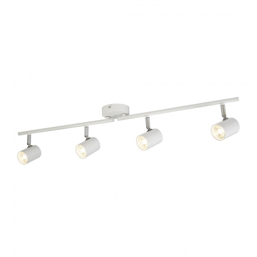 Lustra LED cu 4 spoturi directionabile Rollo alba 3174WH SRT, Plafoniere cu spoturi, LED⭐ modele moderne corpuri de iluminat tip spoturi aplicate pe tavan sau perete.✅Design decorativ unic!❤️Promotii lampi❗ ➽ www.evalight.ro. Alege lustre de iluminat interior tip plafoniere si aplice cu 4 spoturi pe bara cu lumina LED si directie reglabila pentru living, dormitor, bucatarie, baie, hol, camera copii, calitate de lux la cel mai bun pret. a