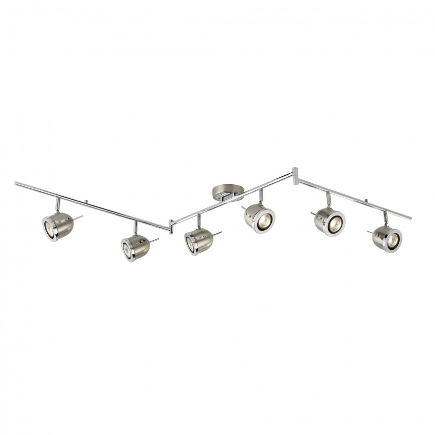 Plafoniera moderna cu 6 spoturi directionabile Palmer 4926SS SRT, Lustre cu spoturi, LED⭐ modele moderne corpuri de iluminat tip spoturi aplicate pe tavan sau perete.✅Design decorativ 2022!❤️Promotii lampi❗ ➽ www.evalight.ro. Alege lustre de iluminat interior tip plafoniere si aplice cu 5 sau 6 spoturi pe bara cu lumina LED si directie reglabila pentru living, dormitor, bucatarie, baie, hol, camera copii, calitate de lux la cel mai bun pret. a