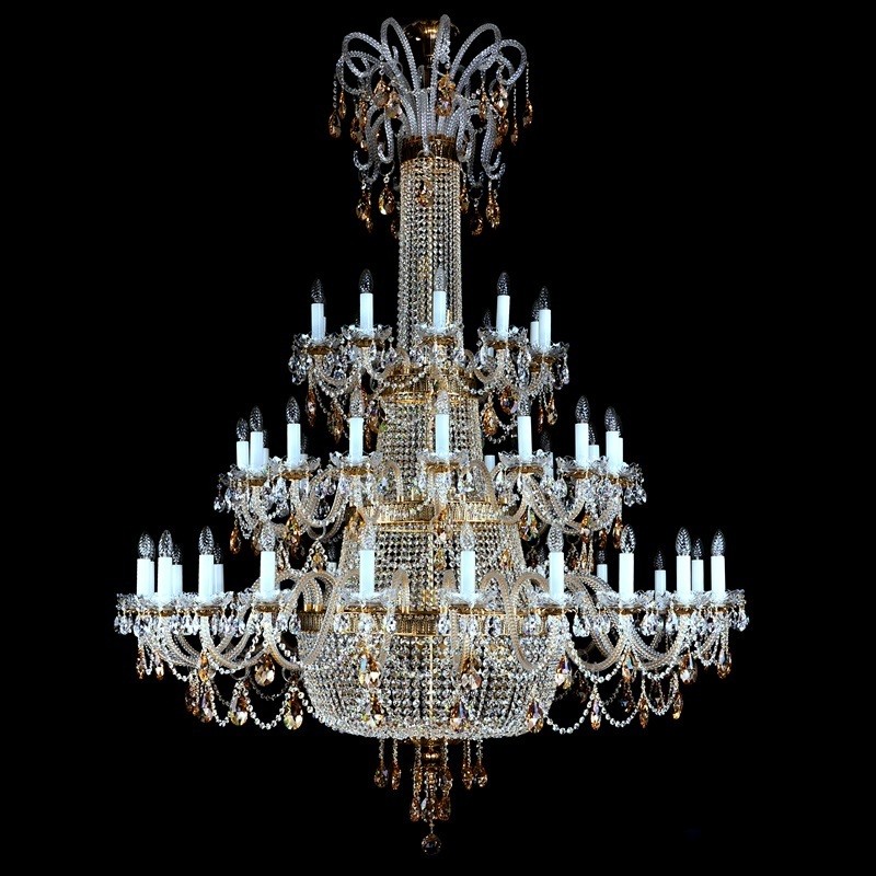 Candelabru XXXL design LUX Cristal Bohemia Exclusive PROSERPINA 48 CE, Lustre cristal si Corpuri de iluminat suspendate⭐ modele de lux elegante din cristal Stil Exclusive.✅Design Premium Top❗ ➽ www.evalight.ro.  a