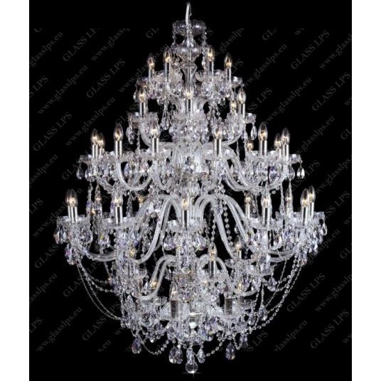 Candelabru XXL cu 60 brate Cristal Bohemia L11 801/ 60/1-A, Lustre cristal si Corpuri de iluminat suspendate⭐ modele de lux elegante din cristal Stil Exclusive.✅Design Premium Top❗ ➽ www.evalight.ro.  a