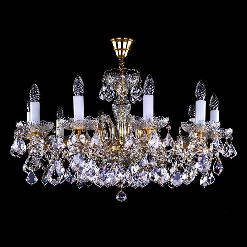 Candelabru 10 brate design LUX Cristal Bohemia Exclusive MARIA TEREZIA 45, Lustre cristal si Corpuri de iluminat suspendate⭐ modele de lux elegante din cristal Stil Exclusive.✅Design Premium Top❗ ➽ www.evalight.ro.  a