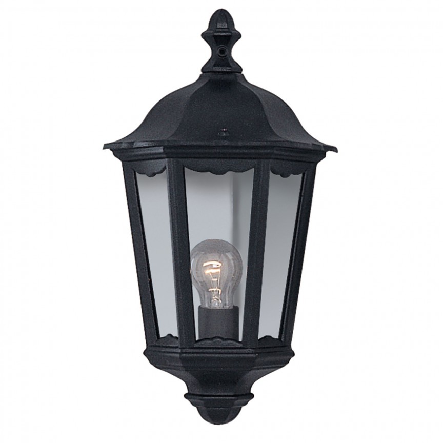 Aplica de exterior stil traditional IP44 Alex 82505BK SRT, Aplice de exterior clasice, rustice, traditionale⭐ lampi de perete pentru iluminat exterior terasa casa.✅Design decorativ unic!❤️Promotii online❗ ➽www.evalight.ro. Alege oferte la corpuri de iluminat exterior rezistente la apa tip felinar din metal antichizat, abajur din sticla cu decor ornamental, bec LED si lumina ambientala, ieftine si de lux, calitate deosebita la cel mai bun pret. a