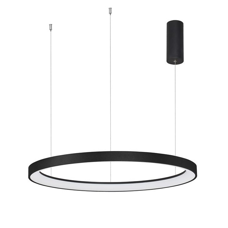 Lustra LED design modern circular PERTINO negru 60W NVL-9853686, Pendule / Lustre suspendate moderne, LED⭐ modele elegante pentru bucatarie, living dormitor.✅DeSiGn decorativ unic!❤️Promotii lampi❗ ➽www.evalight.ro. Alege corpuri de iluminat suspendate pt interior stil modern, suspensii de tip pendule cu cristale, abajur material textil, lemn, metal, sticla, bec tip lumanare Edison sau LED, ieftine si de lux, calitate deosebita la cel mai bun pret. a