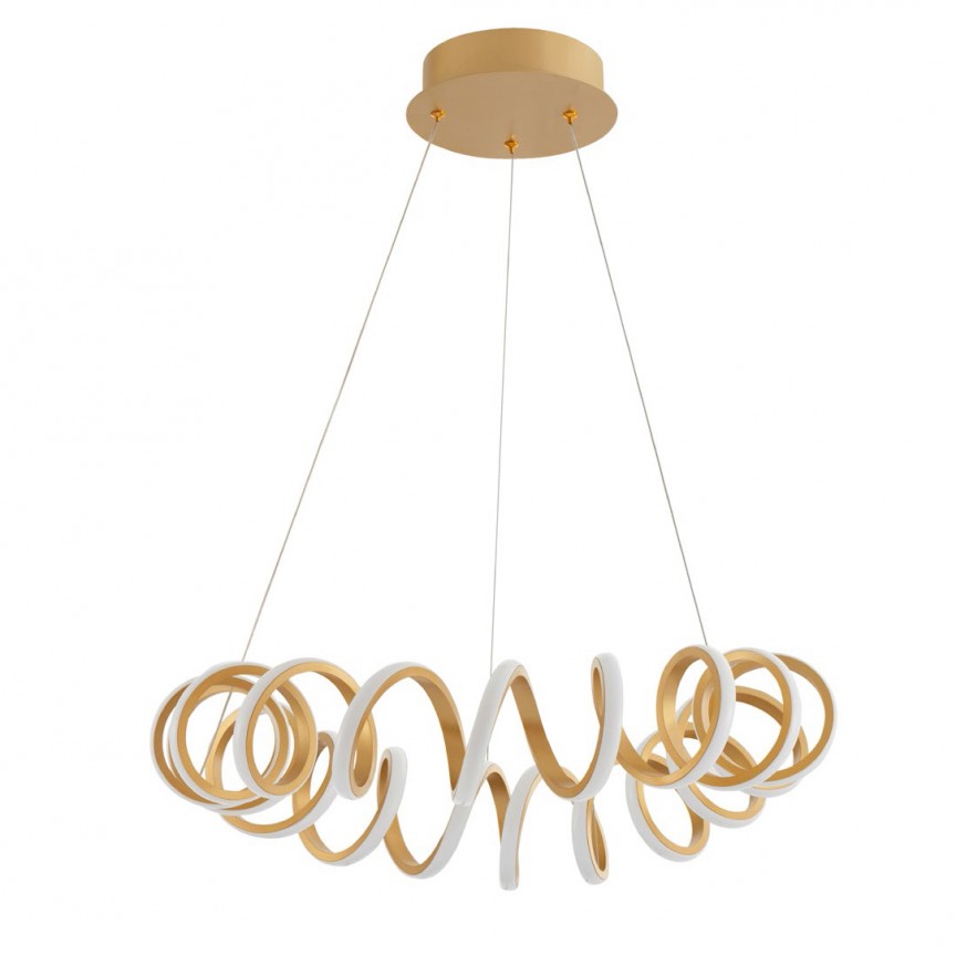 Lustra LED suspendata design modern ZINIA aurie NVL-9817462 , Candelabre si Lustre moderne elegante⭐ modele clasice de lux pentru living, bucatarie si dormitor.✅ DeSiGn actual Top 2020!❤️Promotii lampi❗ ➽ www.evalight.ro. Oferte corpuri de iluminat suspendate pt camere de interior (înalte), suspensii (lungi) de tip lustre si candelabre, pendule decorative stil modern, clasic, rustic, baroc, scandinav, retro sau vintage, aplicate pe perete sau de tavan, cu cristale, abajur din material textil, lemn, metal, sticla, bec Edison sau LED, ieftine de calitate deosebita la cel mai bun pret. a