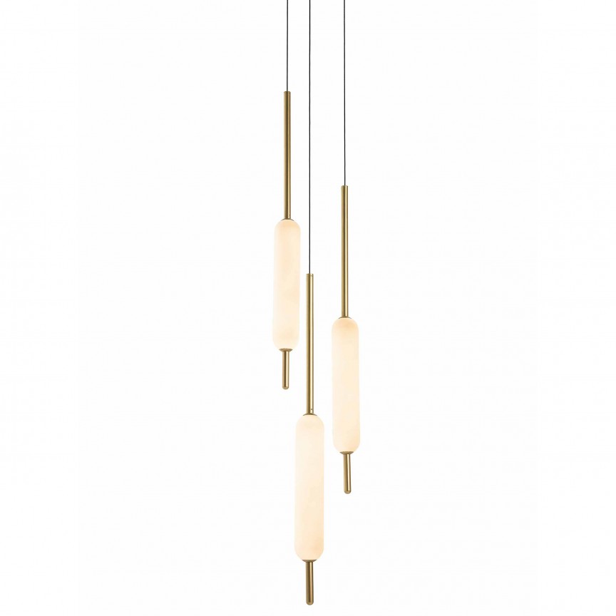 Lustra cu 3 pendule LED design LUX, fabricat manual TYPHA, Candelabre si Lustre moderne elegante⭐ modele clasice de lux pentru living, bucatarie si dormitor.✅ DeSiGn actual Top 2020!❤️Promotii lampi❗ ➽ www.evalight.ro. Oferte corpuri de iluminat suspendate pt camere de interior (înalte), suspensii (lungi) de tip lustre si candelabre, pendule decorative stil modern, clasic, rustic, baroc, scandinav, retro sau vintage, aplicate pe perete sau de tavan, cu cristale, abajur din material textil, lemn, metal, sticla, bec Edison sau LED, ieftine de calitate deosebita la cel mai bun pret. a