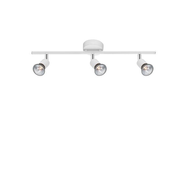 Plafoniera moderna cu spoturi Base alba 3L NVL-661003, Plafoniere cu spoturi, LED⭐ modele moderne corpuri de iluminat tip spoturi aplicate pe tavan sau perete.✅Design decorativ 2022!❤️Promotii lampi❗ ➽ www.evalight.ro. Alege lustre de iluminat interior tip plafoniere si aplice cu 3 spoturi pe bara cu lumina LED si directie reglabila pentru living, dormitor, bucatarie, baie, hol, camera copii, calitate de lux la cel mai bun pret. a