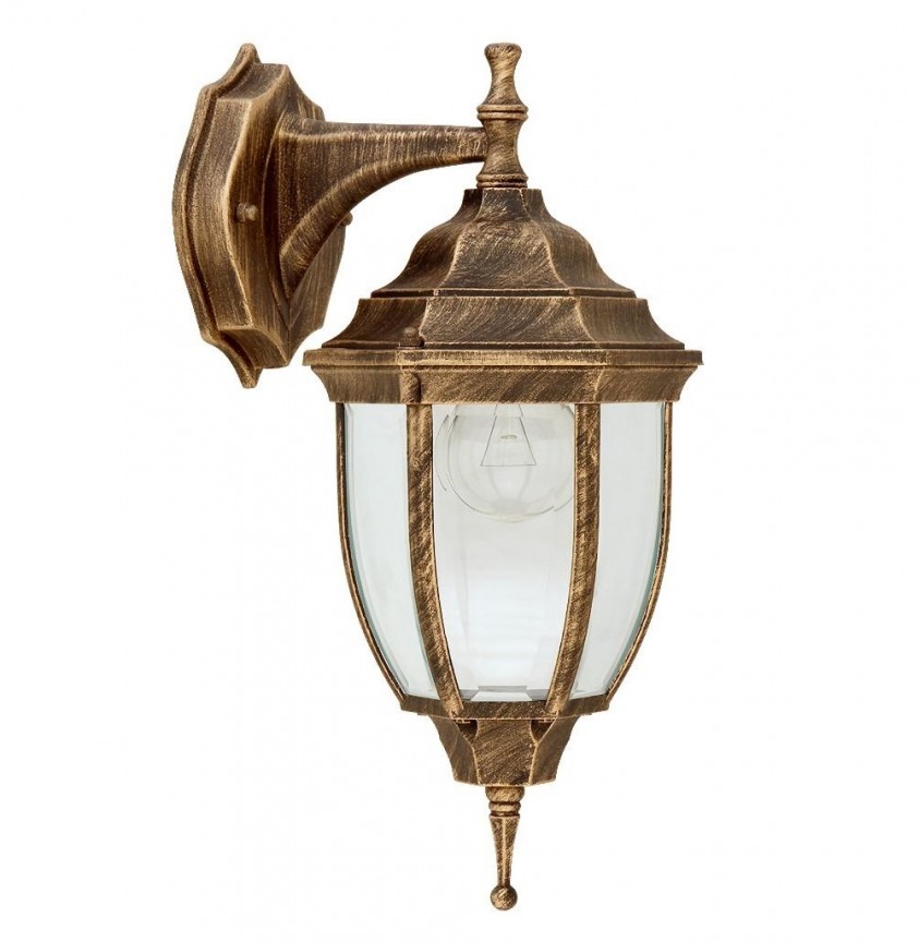 Aplica de perete exterior IP43, down light, auriu antic Nizza 8451 RX, Aplice de exterior clasice, rustice, traditionale⭐ lampi de perete pentru iluminat exterior terasa casa.✅Design decorativ unic!❤️Promotii online❗ ➽www.evalight.ro. Alege oferte la corpuri de iluminat exterior rezistente la apa tip felinar din metal antichizat, abajur din sticla cu decor ornamental, bec LED si lumina ambientala, ieftine si de lux, calitate deosebita la cel mai bun pret. a