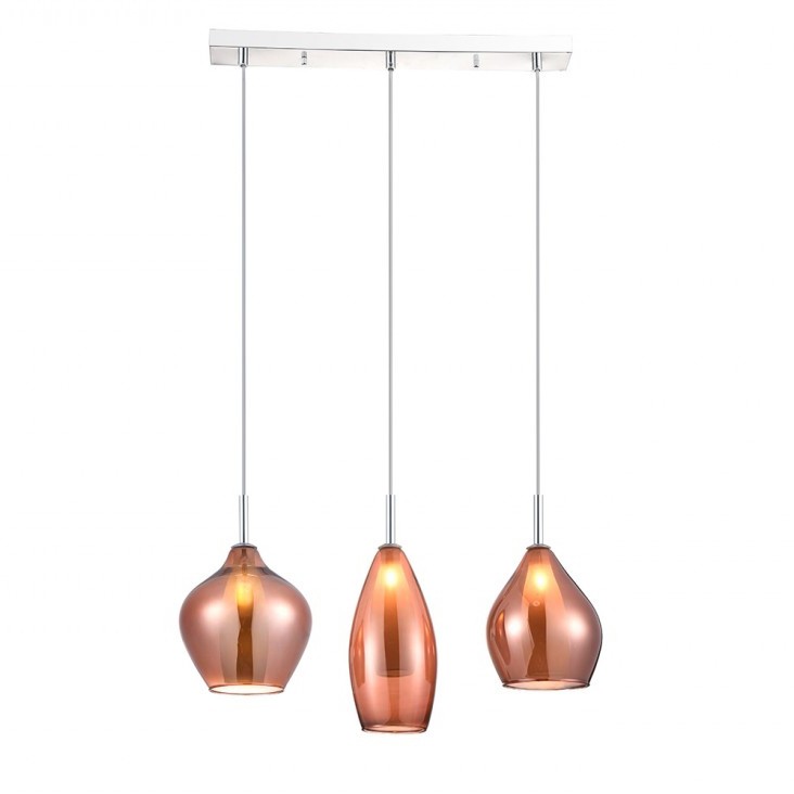 Lustra moderna AMBER MILANO 3 cupru ZZ AZ3078, Candelabre si Lustre moderne elegante⭐ modele clasice de lux pentru living, bucatarie si dormitor.✅ DeSiGn actual Top 2020!❤️Promotii lampi❗ ➽ www.evalight.ro. Oferte corpuri de iluminat suspendate pt camere de interior (înalte), suspensii (lungi) de tip lustre si candelabre, pendule decorative stil modern, clasic, rustic, baroc, scandinav, retro sau vintage, aplicate pe perete sau de tavan, cu cristale, abajur din material textil, lemn, metal, sticla, bec Edison sau LED, ieftine de calitate deosebita la cel mai bun pret. a