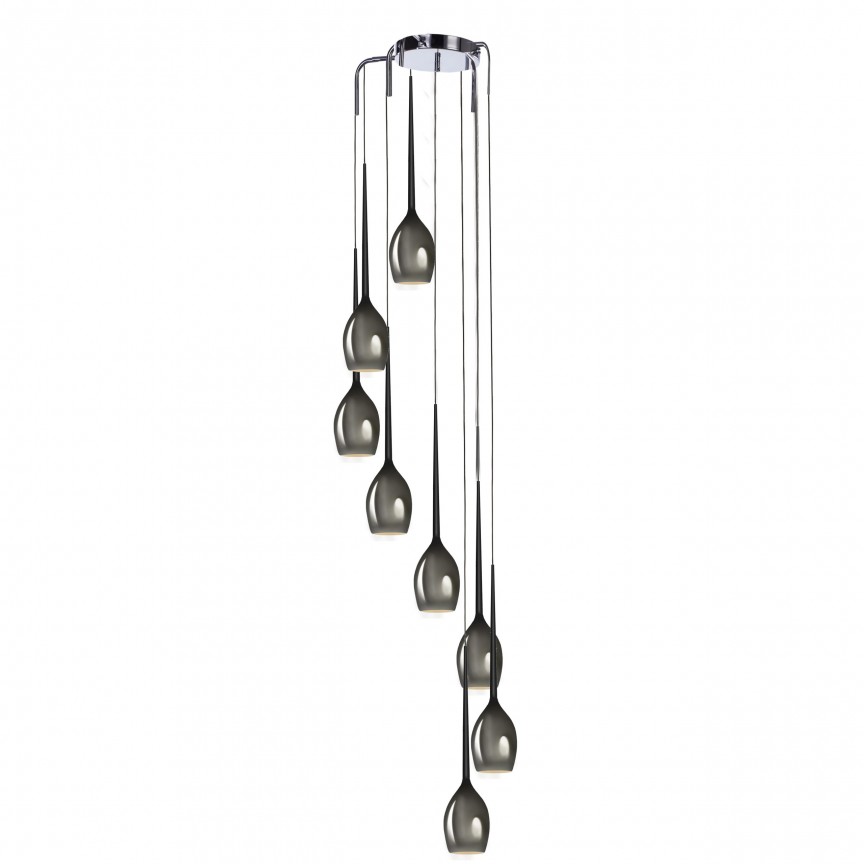 Lustra moderna Izza 8 fumurie ZZ AZ2940, Lustre si corpuri de iluminat pentru casa scarii⭐ candelabre mari elegante de lux, decorate cu cristale, stil modern.✅DeSiGn decorativ unic❗ ➽www.evalight.ro. Alege corpuri de iluminat interior suspendate de tip suspensii, modele potrivite pt HoReCa (hotel, receptie restaurant, pensiune, bar), spatii comerciale sau case spatioase cu tavan înalt, calitate deosebita la cel mai bun pret. a