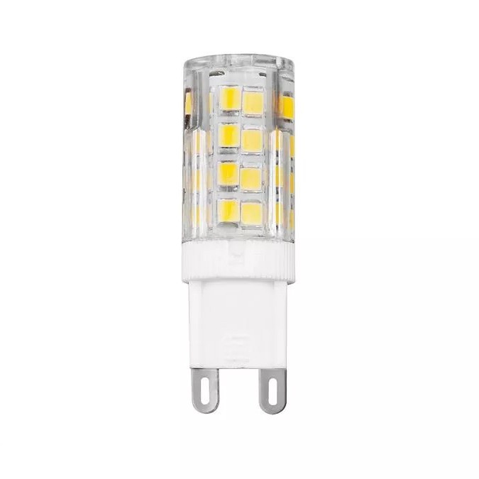 Bec LED G9 lumina calda BULB 4W / 3000K, Becuri G9 LED - Bec halogen soclu G9 - dulie bec G9⭐ modele becuri economice si halogen.✅Clasa eficienta energetica❗ ➽ www.evalight.ro. Alege temperatura de culoare potrivita a becurilor functie de tipul de iluminare: cu lumina calda, rece, naturala sau neutra. 
Becuri cu soclu (dulie) de tip G9 / G4 / halogen R7s cu LED dimabile cu lumina calda (3000K), lumina rece alba (6500K) si lumina neutra (4000K), lumina naturala, proiectoare si reflectoare cu spot-uri reglabile cu flux luminos directionabil, lumeni, bec LED ECO echivalent 35W / 50W / 100W / 120W / 150 (Watt) tensinea curentului electric este de 12V fata de 220V (Volti), durata mare de viata, becuri cu lumina puternica (luminozitate mare) ce consumă mai putina energie electrica, rezistente la caldura si la apa, cu garantie cel mai bun pret❗ a