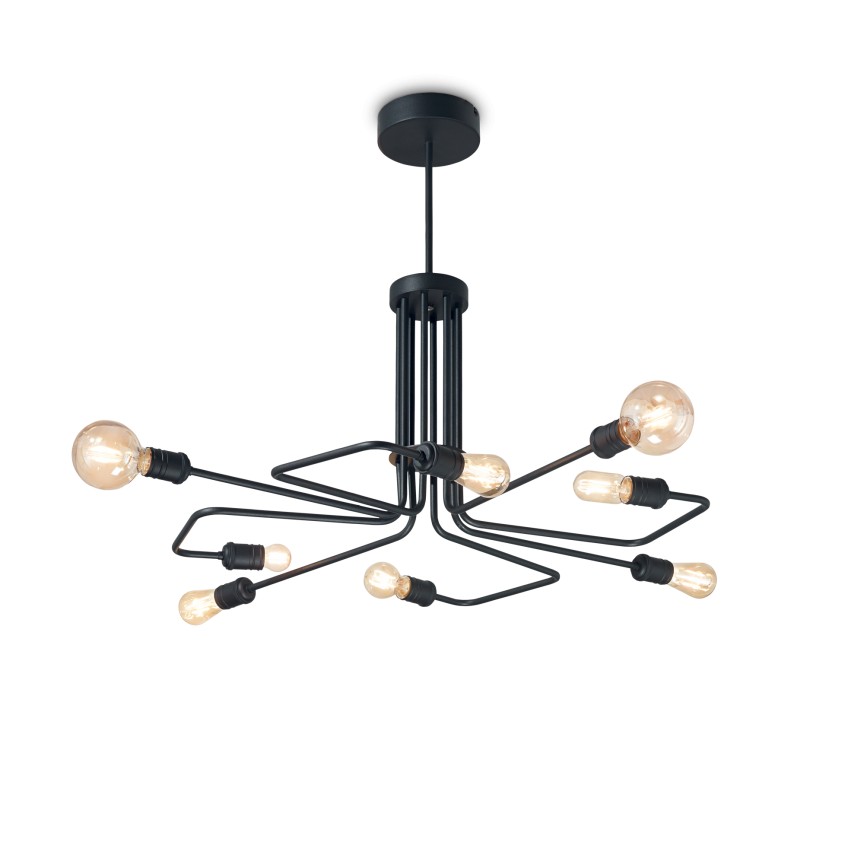 Lustra suspendata TRIUMPH SP8 NERO 242347 IDL, Candelabre si Lustre moderne elegante⭐ modele clasice de lux pentru living, bucatarie si dormitor.✅ DeSiGn actual Top 2020!❤️Promotii lampi❗ ➽ www.evalight.ro. Oferte corpuri de iluminat suspendate pt camere de interior (înalte), suspensii (lungi) de tip lustre si candelabre, pendule decorative stil modern, clasic, rustic, baroc, scandinav, retro sau vintage, aplicate pe perete sau de tavan, cu cristale, abajur din material textil, lemn, metal, sticla, bec Edison sau LED, ieftine de calitate deosebita la cel mai bun pret. a