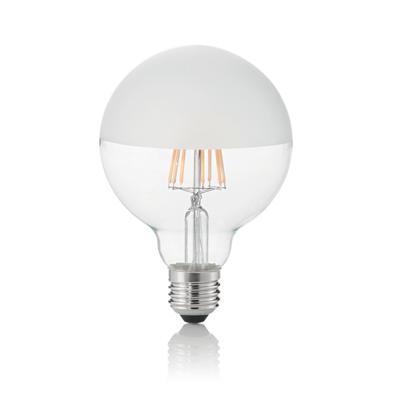 Bec LED E27 08W GLOBO D095 SATINATA 3000K 157597 IDL, Becuri, LED⭐ modele becuri economice si puternice cu halogen, decorative vintage si clasice cu filament Edison style.✅Clasa eficienta energetica!❤️Promotii bec-uri❗ ➽ www.evalight.ro. Alege temperatura de culoare potrivita a becurilor functie de tipul de iluminat interior sau exterior: cu lumina calda, rece, naturala sau neutra. a