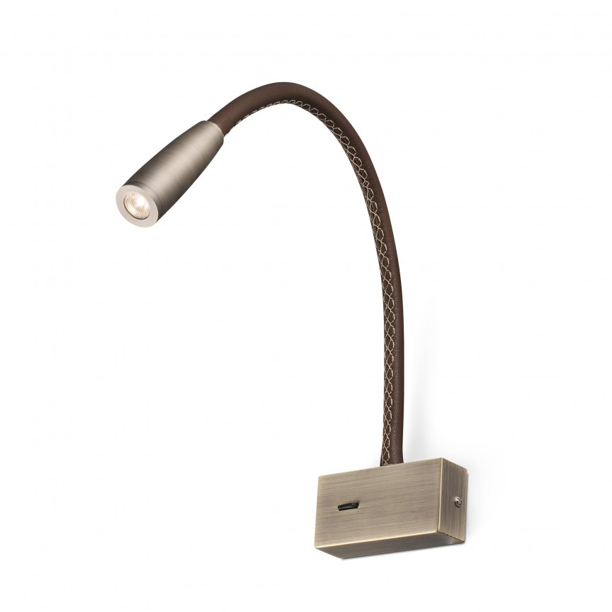 Aplica moderna cu reader LED LEAD Bronze 62704, Aplice de perete LED, moderne⭐ modele potrivite pentru dormitor, living, baie, hol, bucatarie.✅DeSiGn LED decorativ unic!❤️Promotii lampi❗ ➽ www.evalight.ro. Alege corpuri de iluminat cu LED pt interior, elegante din cristal (becuri cu leduri si module LED integrate cu lumina calda, naturala sau rece), ieftine si de lux, calitate deosebita la cel mai bun pret.  a