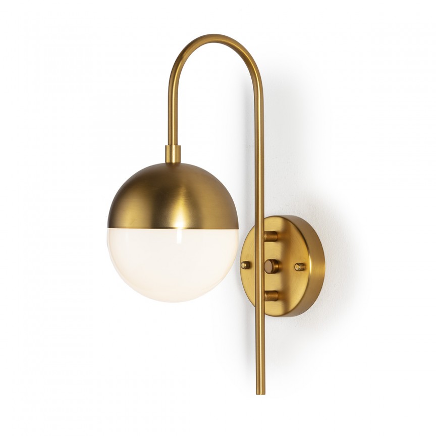 Aplica de perete design modern Ball auriu 62710/00 TN, Corpuri de iluminat interior, moderne⭐ modele lustre interior pentru living, dormitor, bucatarie, baie.✅DeSiGn decorativ de lux!❤️Promotii lampi❗ ➽www.evalight.ro. Alege Corpuri de iluminat interior elegante in stil modern, suspendate sau aplicate de tavan si perete, ieftine de calitate deosebita la cel mai bun pret.
 a