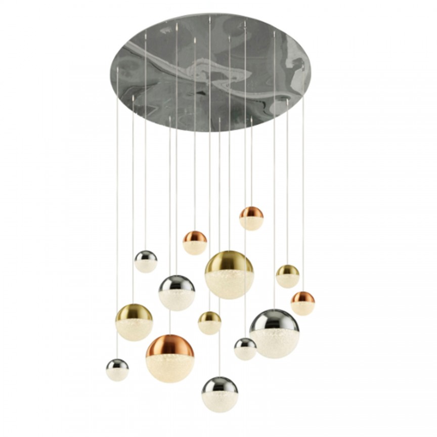 Lustra design modern cu 14 pendule LED Planets 14 4514-14 SRT, Candelabre si Lustre moderne elegante⭐ modele clasice de lux pentru living, bucatarie si dormitor.✅ DeSiGn actual Top 2020!❤️Promotii lampi❗ ➽ www.evalight.ro. Oferte corpuri de iluminat suspendate pt camere de interior (înalte), suspensii (lungi) de tip lustre si candelabre, pendule decorative stil modern, clasic, rustic, baroc, scandinav, retro sau vintage, aplicate pe perete sau de tavan, cu cristale, abajur din material textil, lemn, metal, sticla, bec Edison sau LED, ieftine de calitate deosebita la cel mai bun pret. a