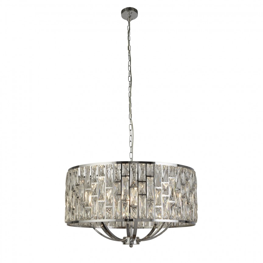 Lustra eleganta design modern Bijou 8L 6588-8CC SRT, Candelabre si Lustre moderne elegante⭐ modele clasice de lux pentru living, bucatarie si dormitor.✅ DeSiGn actual Top 2020!❤️Promotii lampi❗ ➽ www.evalight.ro. Oferte corpuri de iluminat suspendate pt camere de interior (înalte), suspensii (lungi) de tip lustre si candelabre, pendule decorative stil modern, clasic, rustic, baroc, scandinav, retro sau vintage, aplicate pe perete sau de tavan, cu cristale, abajur din material textil, lemn, metal, sticla, bec Edison sau LED, ieftine de calitate deosebita la cel mai bun pret. a