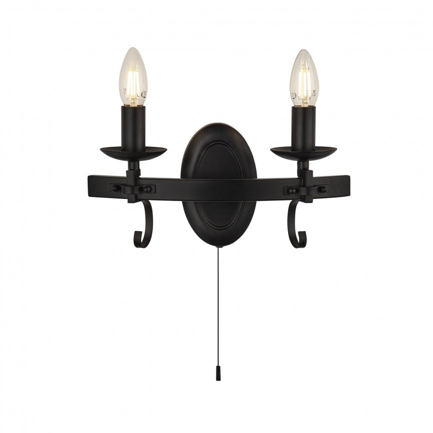 Aplica design rustic Cartwheel III 8902-2BK SRT, Candelabre si Lustre moderne elegante⭐ modele clasice de lux pentru living, bucatarie si dormitor.✅ DeSiGn actual Top 2020!❤️Promotii lampi❗ ➽ www.evalight.ro. Oferte corpuri de iluminat suspendate pt camere de interior (înalte), suspensii (lungi) de tip lustre si candelabre, pendule decorative stil modern, clasic, rustic, baroc, scandinav, retro sau vintage, aplicate pe perete sau de tavan, cu cristale, abajur din material textil, lemn, metal, sticla, bec Edison sau LED, ieftine de calitate deosebita la cel mai bun pret. a