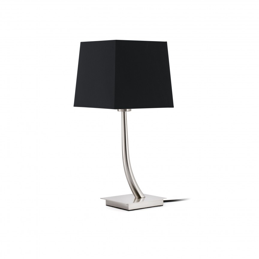 Veioza / Lampa de masa eleganta design clasic REM nickel/negru, Veioze clasice de masa⭐ modele elegante inalte potrivite pentru noptiere dormitor, living, birou.✅DeSiGn decorativ de lux unic!❤️Promotii lampi❗ ➽ www.evalight.ro. Alege oferte la colectile NOI de corpuri de iluminat interior tip veioze cu picior inalt pt citit cu reader LED, aspect vintage deosebit, abajur din material textil, cristal, sticla, lemn, metalic, ceramica cu flori, ieftine de calitate la cel mai bun pret. a