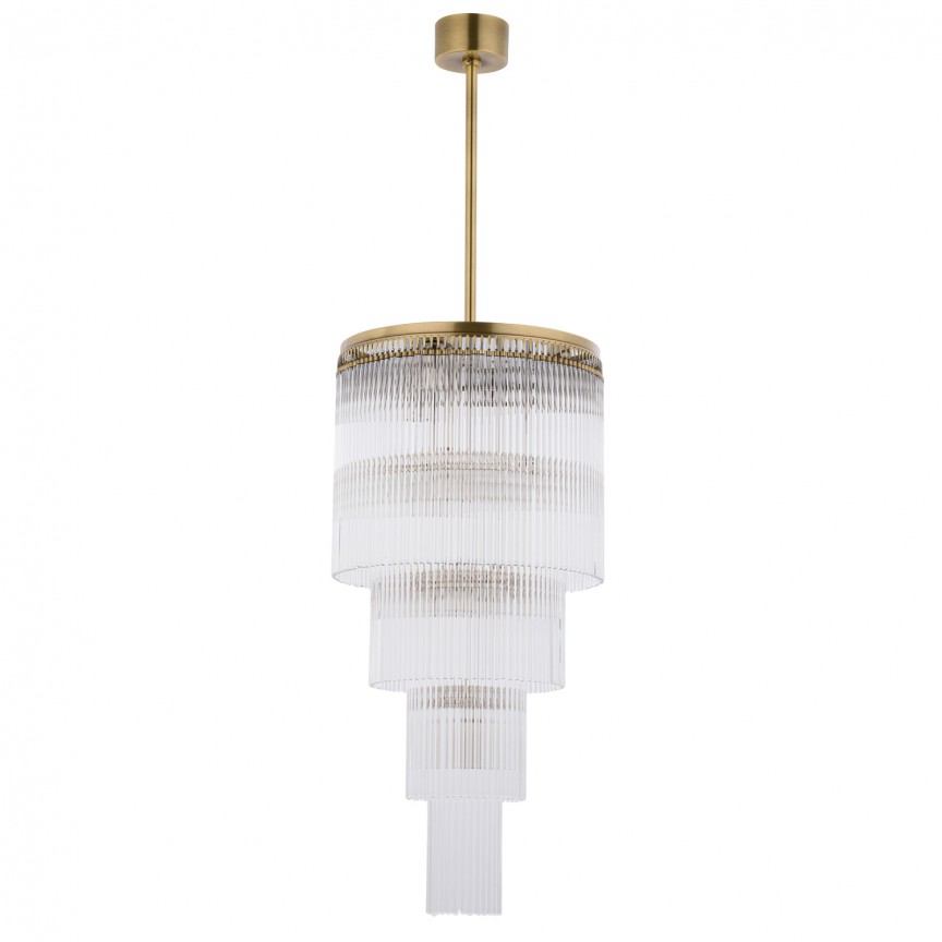  	Lustra design LUX diametru 35cm din alama decorata cu sticla Filago, Lustre si corpuri de iluminat pentru casa scarii⭐ candelabre mari elegante de lux, decorate cu cristale, stil modern.✅DeSiGn decorativ unic❗ ➽www.evalight.ro. Alege corpuri de iluminat interior suspendate de tip suspensii, modele potrivite pt HoReCa (hotel, receptie restaurant, pensiune, bar), spatii comerciale sau case spatioase cu tavan înalt, calitate deosebita la cel mai bun pret. a