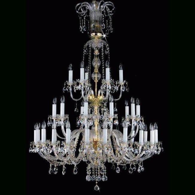 Candelabru 36 brate Cristal Bohemia Exclusive RACHEL XXXVI, Lustre cristal si Corpuri de iluminat suspendate⭐ modele de lux elegante din cristal Stil Exclusive.✅Design Premium Top❗ ➽ www.evalight.ro.  a