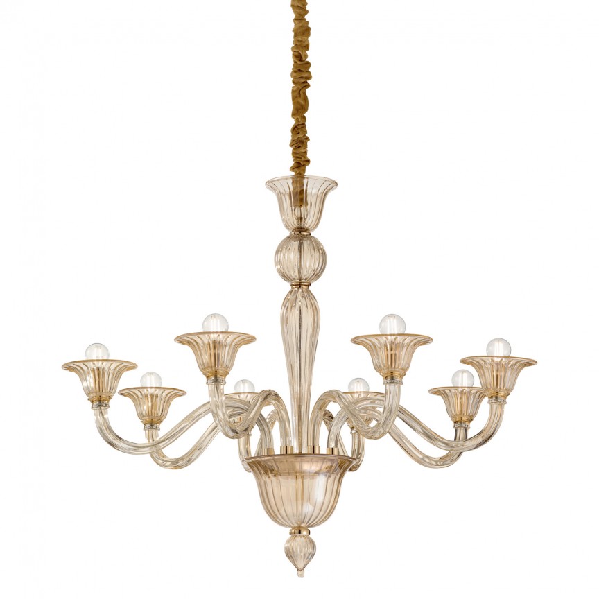 Candelabru elegant cu 8 brate BRIGITTA SP8 AMBRA 199412 IDL, Promotii lustre, reduceri⭐ corpuri de iluminat, mobila si decoratiuni de interior si exterior.⭕Oferte Pret redus online ➽ www.evalight.ro❗ a