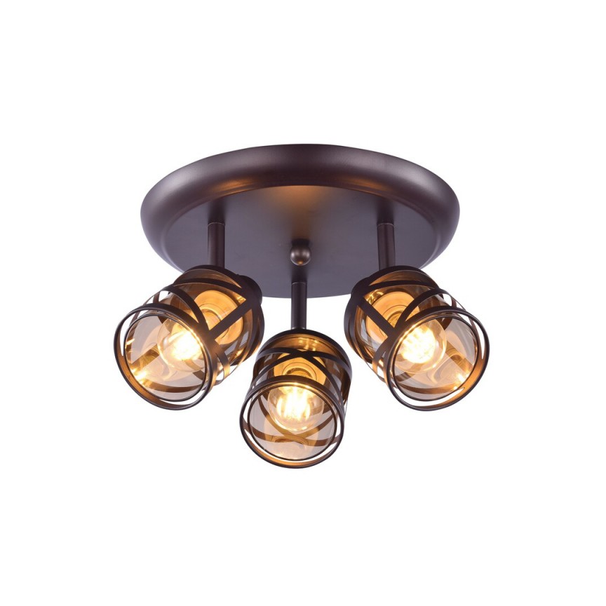 Plafoniera 3 spoturi design industrial metalica galben de chihlimbar OBERON 5337 RX, Candelabre si Lustre moderne elegante⭐ modele clasice de lux pentru living, bucatarie si dormitor.✅ DeSiGn actual Top 2020!❤️Promotii lampi❗ ➽ www.evalight.ro. Oferte corpuri de iluminat suspendate pt camere de interior (înalte), suspensii (lungi) de tip lustre si candelabre, pendule decorative stil modern, clasic, rustic, baroc, scandinav, retro sau vintage, aplicate pe perete sau de tavan, cu cristale, abajur din material textil, lemn, metal, sticla, bec Edison sau LED, ieftine de calitate deosebita la cel mai bun pret. a