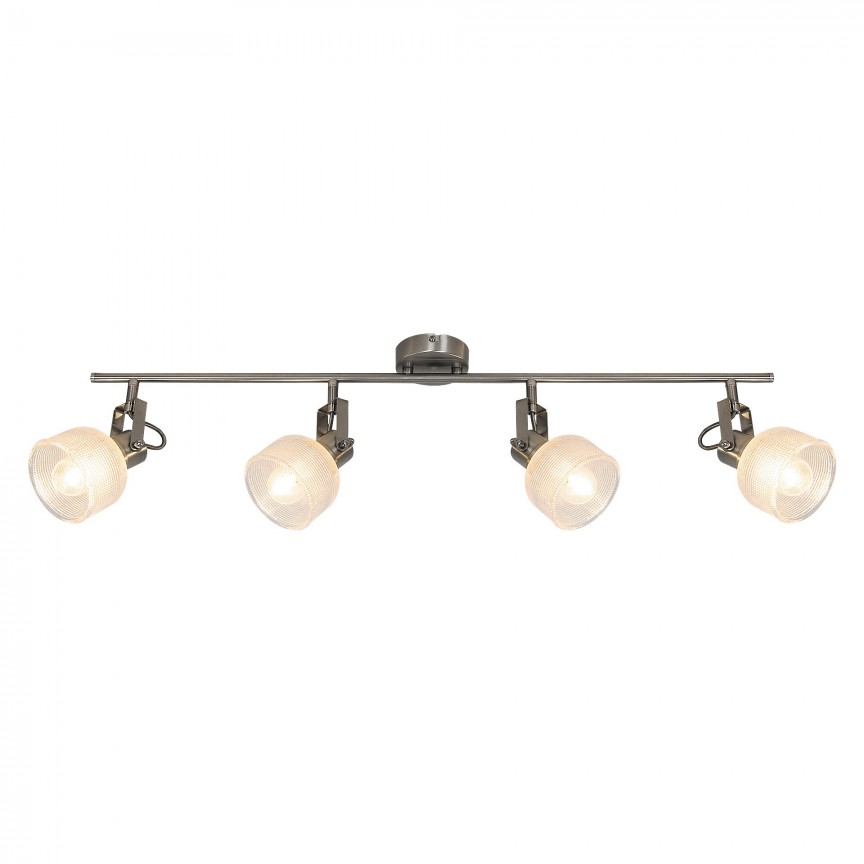 Lustra 4 spoturi design clasic FRANCIS crom satin 5440 RX, Aplice de perete clasice⭐ modele elegante pentru dormitor, living, hol, bucatarie.✅DeSiGn decorativ de lux unic!❤️Promotii lampi❗ ➽ www.evalight.ro. Alege oferte la corpuri de iluminat interior stil clasic pt perete si tavan, decor cristal, bec LED sau vintage, ieftine de calitate deosebita la cel mai bun pret. a