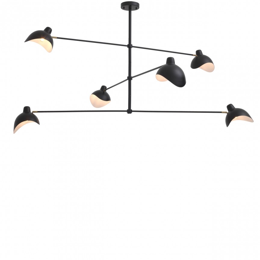 Lustra design modern LUX Vince, negru 114374 HZ, Pendule / Lustre suspendate moderne, LED⭐ modele elegante pentru bucatarie, living dormitor.✅DeSiGn decorativ unic!❤️Promotii lampi❗ ➽www.evalight.ro. Alege corpuri de iluminat suspendate pt interior stil modern, suspensii de tip pendule cu cristale, abajur material textil, lemn, metal, sticla, bec tip lumanare Edison sau LED, ieftine si de lux, calitate deosebita la cel mai bun pret. a