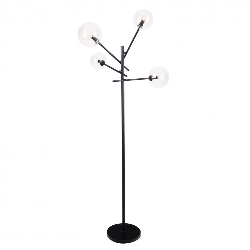 Lampadar design industrial, minimalist Lollipop 4L negru F0051 MX, Lampadare moderne de podea⭐ modele elegante pentru iluminat camera living dormitor.✅DeSiGn decorativ de lux unic!❤️Promotii lampi❗ ➽www.evalight.ro. Alege corpuri de iluminat de podea pt interior cu reader LED, ieftine de calitate deosebita la cel mai bun pret. a