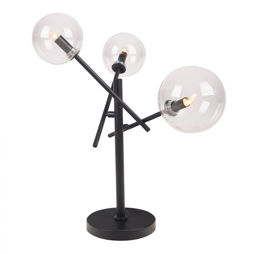 Veioza design industrial, minimalist Lollipop 3L negru T0043 MX, Promotii lustre, reduceri⭐ corpuri de iluminat, mobila si decoratiuni de interior si exterior.⭕Oferte Pret redus online ➽ www.evalight.ro❗ a