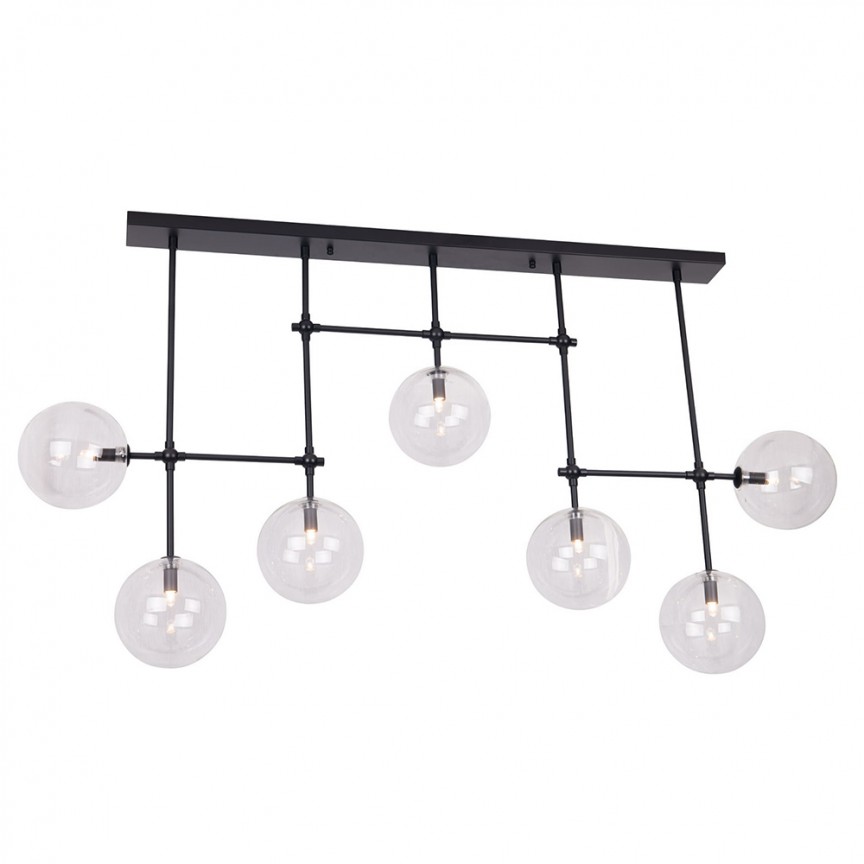 Lustra design industrial, minimalist Lollipop 7L negru P0396 MX, Lustre aplicate, moderne⭐ modele elegante pentru living, dormitor, bucatarie sau hol.✅DeSiGn decorativ unic!❤️Promotii lampi❗ ➽www.evalight.ro. Alege corpuri de iluminat interior de tip plafoniera si lustre aplicate de tavan, ieftine de de lux, calitate deosebita la cel mai bun pret. a