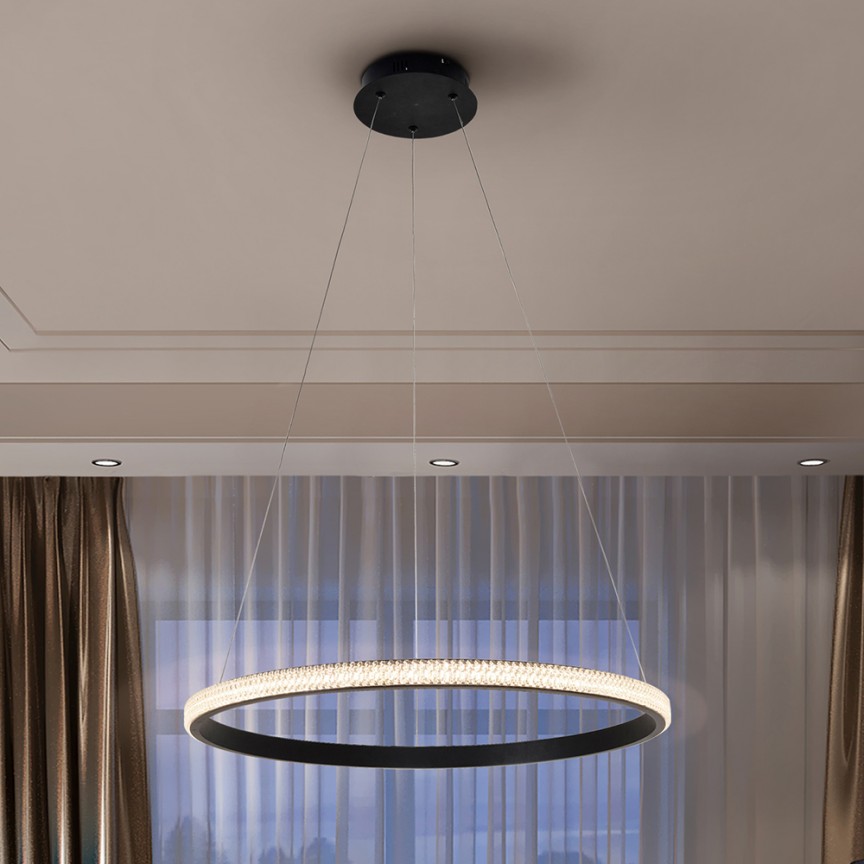 Lustra LED suspendata design modern circular Ring Ø61cm SV-717526, Lustre moderne, LED⭐ modele elegante ieftine si de lux pentru living dormitor, bucatarie si sufragerie.✅DeSiGn decorativ unic!❤️Promotii lampi❗ Magazin online➽ www.evalight.ro. Oferte NOI la corpuri de iluminat pt interior suspendate de tip suspensii, aplicate de tavan sau perete, stil modern retro sau vintage, lustre cu cristale, abajur material textil, lemn, metal, sticla, becuri Edison sau LED, calitate deosebita la cel mai bun pret. a