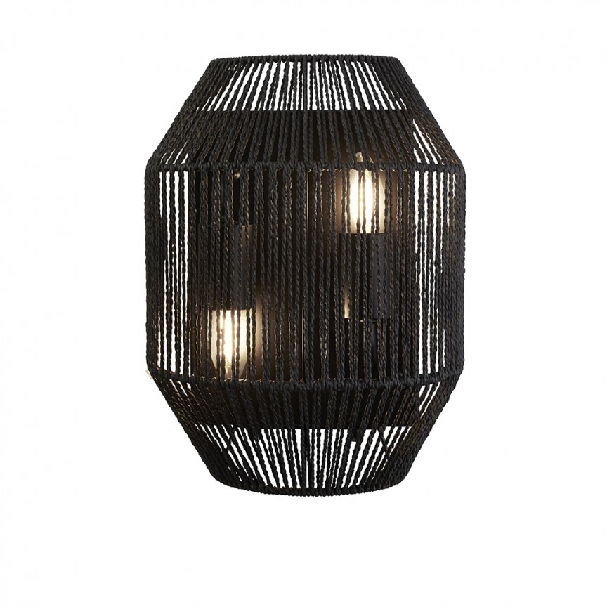 Aplica de perete modena Wicker 11201-2BK SRT, Candelabre si Lustre moderne elegante⭐ modele clasice de lux pentru living, bucatarie si dormitor.✅ DeSiGn actual Top 2020!❤️Promotii lampi❗ ➽ www.evalight.ro. Oferte corpuri de iluminat suspendate pt camere de interior (înalte), suspensii (lungi) de tip lustre si candelabre, pendule decorative stil modern, clasic, rustic, baroc, scandinav, retro sau vintage, aplicate pe perete sau de tavan, cu cristale, abajur din material textil, lemn, metal, sticla, bec Edison sau LED, ieftine de calitate deosebita la cel mai bun pret. a